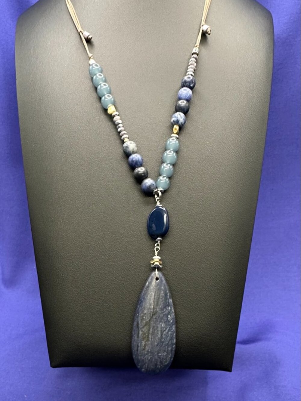 Natural Semi-Precious Gemstone Pendant Necklace